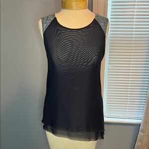 Oiselle Navy Sheer Tank Top